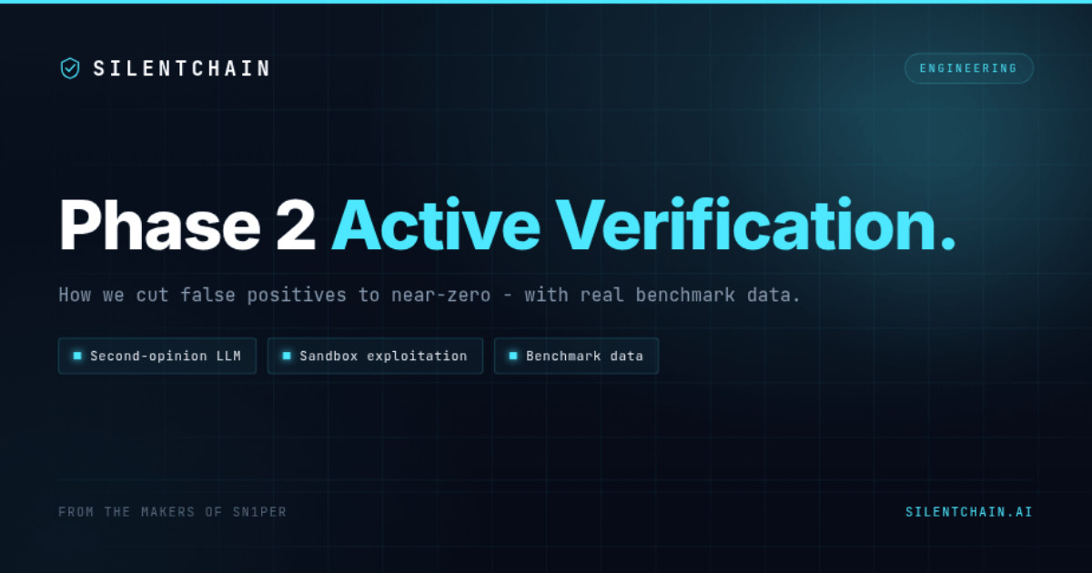 Phase 2 Active Verification - how we cut false positives to near-zero