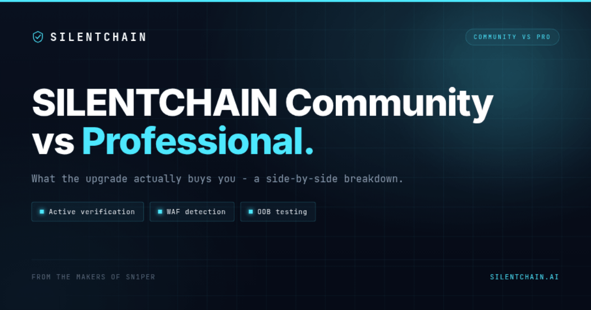 SILENTCHAIN Community vs Professional - what the upgrade actually buys you